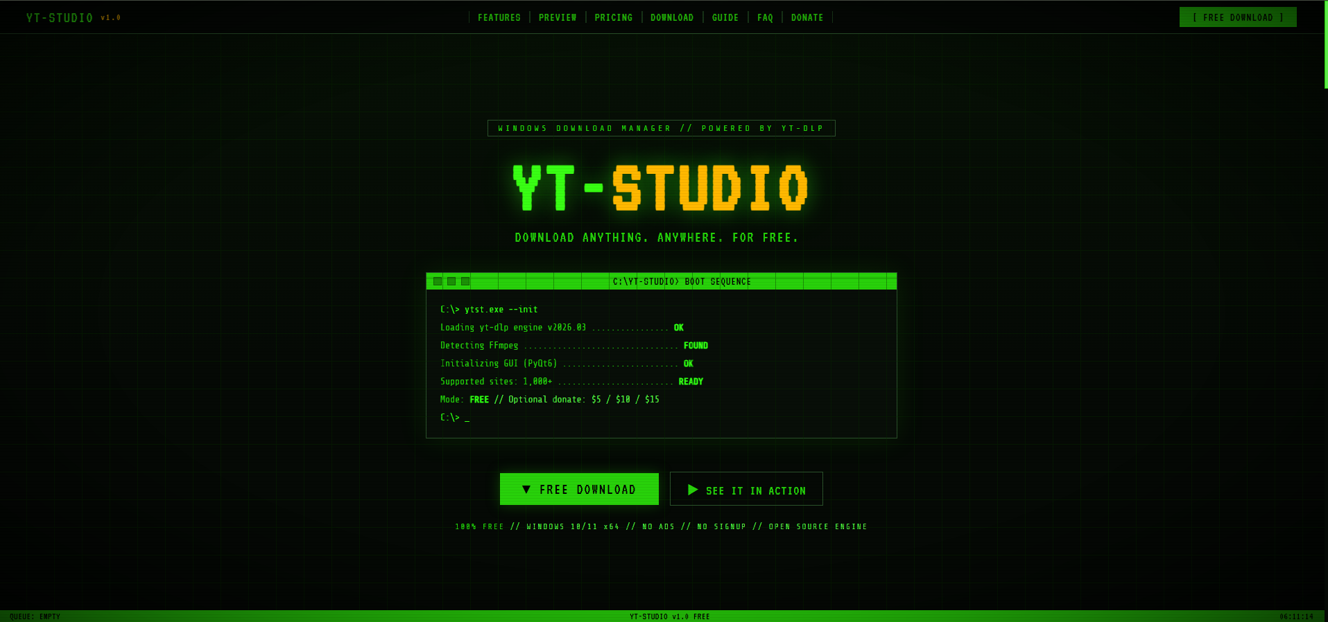 YT-STUDIO Download Manager preview