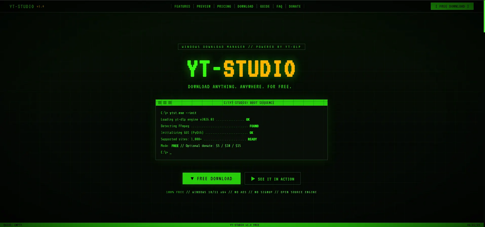 YT-STUDIO Download Manager preview