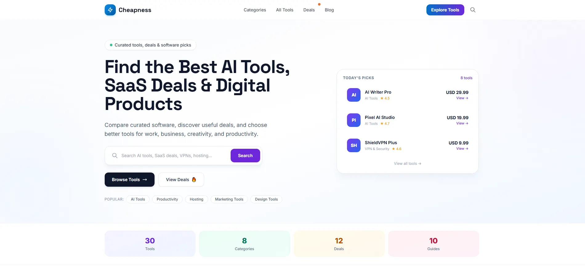 Cheapness — AI Tools & SaaS Deals Marketplace